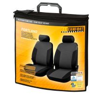Portland Front Black/Grey Car Seat Covers