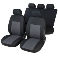 Luan Black/Grey Car Seat Cover Set