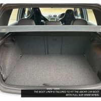 Tailored Black Boot Liner to fit Volkswagen Golf Hatchback Mk.5 2004 - 2009 (with Full Size Spare Wheel)