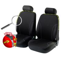 Allessandro Zipp-It Front Black Car Seat Covers