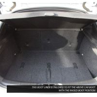 Tailored Black Boot Liner to fit Volvo V40 2012 - 2019 (with Raised Boot Floor)