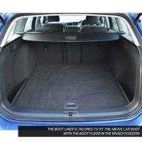 Tailored Black Boot Liner to fit Volkswagen Golf Estate Mk.7 2013 - 2020 (with Raised Boot Floor)