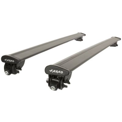 Wing Black Aluminium Roof Bars to fit Audi A4 Allroad (B9) 2016 - 2021 (Open Roof Rails)