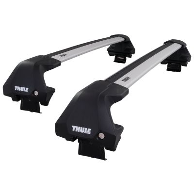 WingBar Edge Silver Aluminium Roof Bars to fit Kia Rio Mk.3 2011 - 2017 (No Roof Rails)