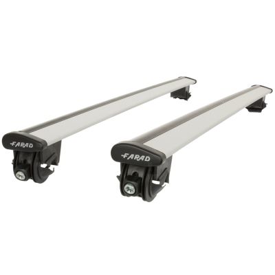 Wing Silver Aluminium Roof Bars to fit Nissan X-Trail Mk.3 2014 - 2021 (Open Roof Rails)