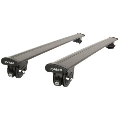 Wing Black Aluminium Roof Bars to fit Audi A4 Allroad (B8) 2008 - 2015 (Open Roof Rails)
