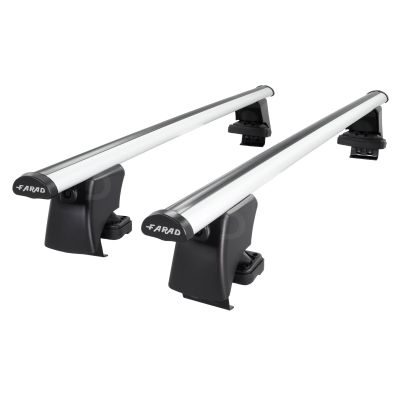 Aero Silver Aluminium Roof Bars to fit Audi A1 Mk.1 (3 Door) 2010 - 2018 (No Roof Rails)