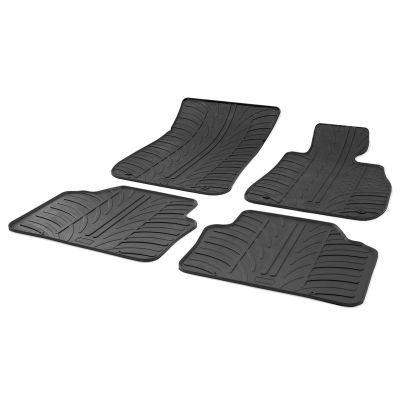Tailored Black Rubber 4 Piece Floor Mat Set to fit BMW 3 Series (E90/E91) 2005 - 2012