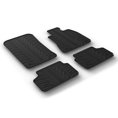 Tailored Black Rubber 4 Piece Floor Mat Set to fit BMW 5 Series (G30/G31) 2017 - 2021